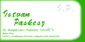istvan paskesz business card